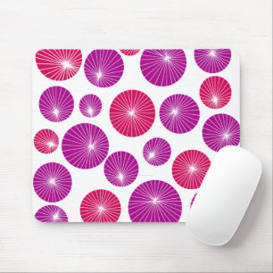 Purple and Pink Pinwheels Mouse Mat