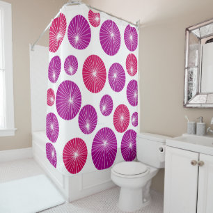 Purple and Pink Pinwheels  Shower Curtain