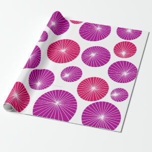Purple and Pink Pinwheels  Wrapping Paper