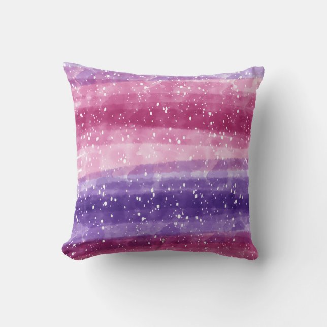 Purple and Pink Speckled  Cushion (Front)