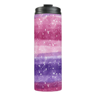 Purple and Pink Speckled Thermal Tumbler