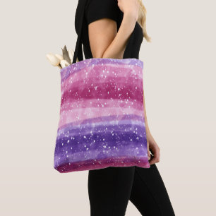 Purple and Pink Speckled   Tote Bag
