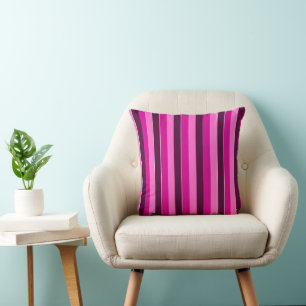 Purple and Pink Stripes Cushion