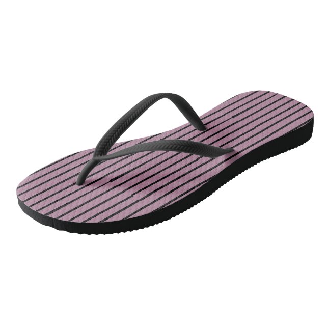 Purple and Pink Stripes Flip Flops (Angled)
