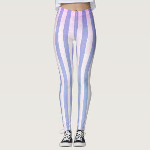 Purple And Pink Stripes Leggings