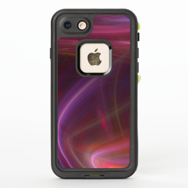 Purple And Pink Swirling Currents Abstract LifeProof iPhone Case (Back)