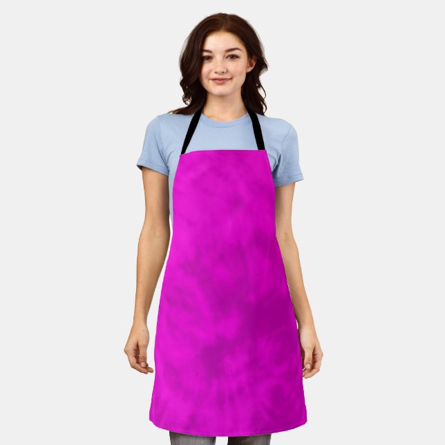 Purple And Pink Tie Dye,  Apron (Worn)