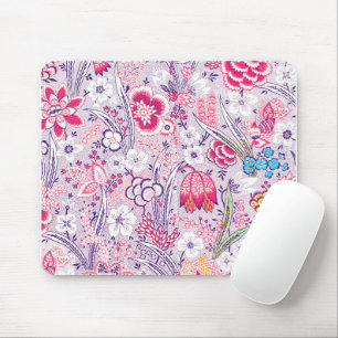 Purple and Pink Vintage Floral Mouse Pad