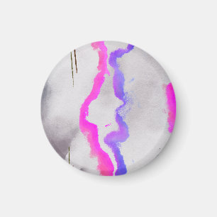 Purple And Pink Watercolor Abstract Magnet