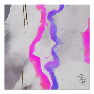 Purple And Pink Watercolor Abstract Poster