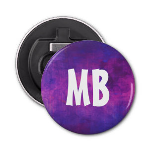 Purple and Pink Watercolor Personalised Bottle Opener