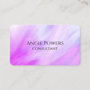 purple and pink watercolor style artistic business card