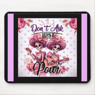 Purple and Pretty Sugar Skull  Mouse Mat