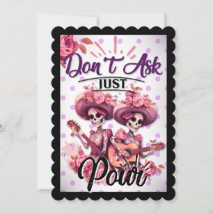 Purple and Pretty Sugar Skull Thank You Card
