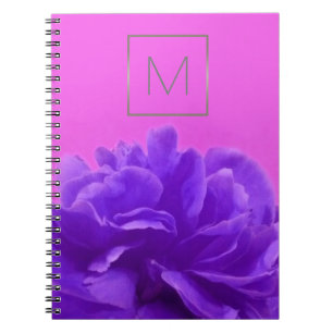 Purple and Raspberry Floral Monogram Notebook