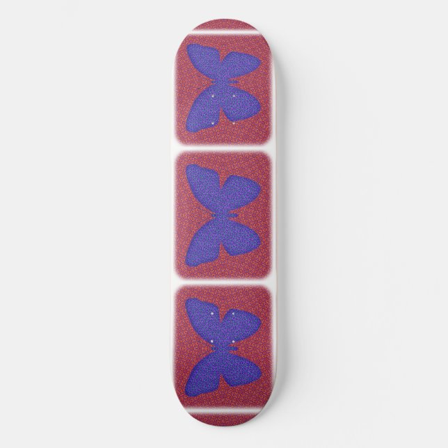 Purple and Red Butterfly Skateboard (Front)