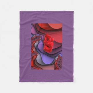 Purple and Red Fleece Blanket