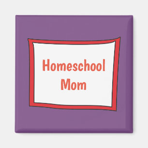 Purple and Red Homeschool Mum Magnet
