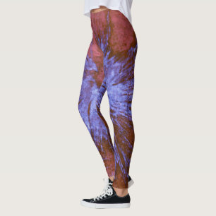 Purple and Red Paint Splatter Leggings