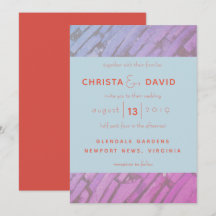 Purple and Red Patterned Invitations