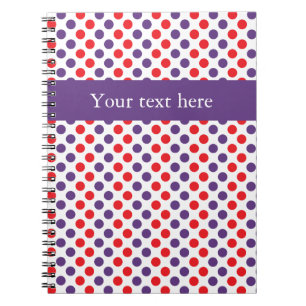 Purple and Red Polka Dots Notebook