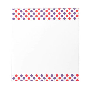 Purple and Red Polka Dots Notepad
