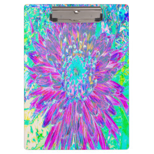 Purple and Robin's Egg Blue Decorative Dahlia Clipboard