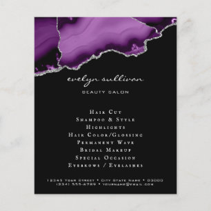 purple and silver agate flyer