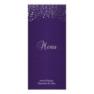 Purple and Silver Confetti Dots Rack Card