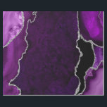 Purple and Silver Faux Glitter Agate Wrapping Paper<br><div class="desc">This elegant and glamourous wrapping paper is versatile and can be used for giving gifts or art and craft projects. It is ideal for any occasion such as birthdays, weddings, bridal showers, baby showers, anniversaries or general gifts. It features purple marble agate on a distressed purple background. The faux silver...</div>