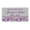 Purple and Silver Floral Scroll Water Bottle Label