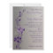 Purple and Silver Floral with Butterflies Invite