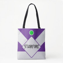 Purple and Silver Geometric  Tote Bag