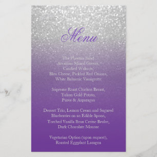 Purple and Silver Glitter - Menu