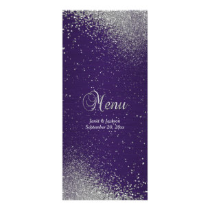 Purple and Silver Glitter Rack Card