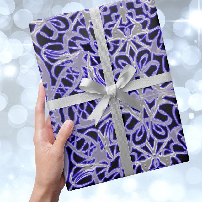Purple and Silver Lace Pattern Wrapping Paper (Creator Uploaded)