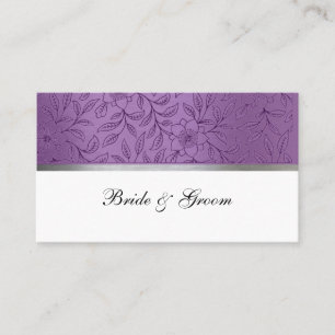 Purple and Silver Metallic Place Cards