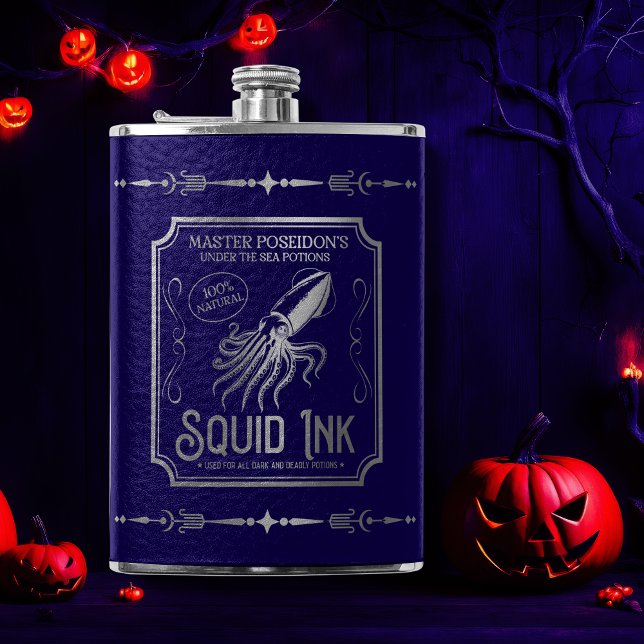 Purple and Silver Squid Ink Hip Flask (Creator Uploaded)