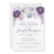 Purple and Silver Watercolor Floral Bridal Shower