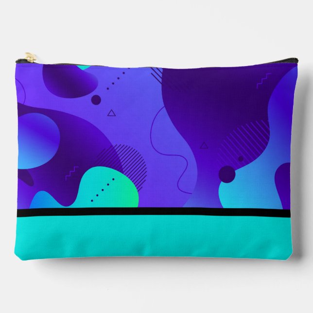 Purple And Teal Accessory Pouch (Front)