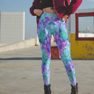 Purple and Teal Crystal Leggings – Pretty