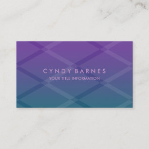 Purple and Teal Diamond Pattern Business Card