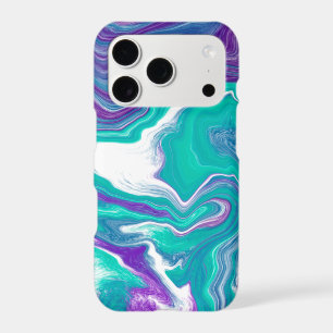 Purple and Teal Fluid Art Marble Art