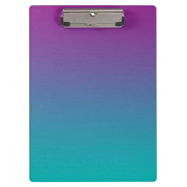 “Purple And Teal Ombre” Clipboard (Front)