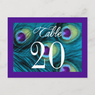 Purple and Teal Peacock Fantasy Postcard