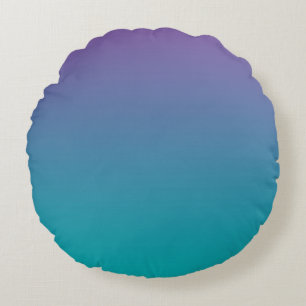 Purple And Teal Round Cushion