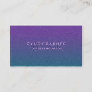 Purple and Teal Speckled Ombre Business Card