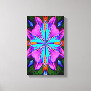 Purple And Turquoise Abstract Canvas Print