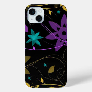 Purple and Turquoise Floral Vineyard iPhone 15 Mini Case