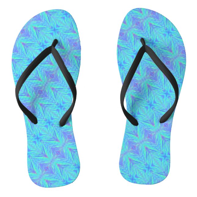 Purple and Turquoise Low-Top Flip Flop (Footbed)